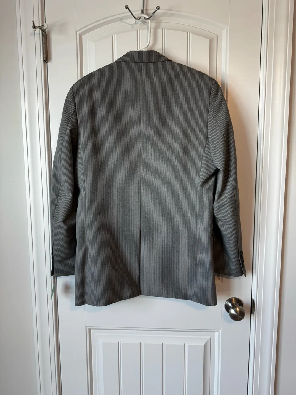 Merona Men's Gray Pinstripe Two-Piece Suit Jacket & Pants